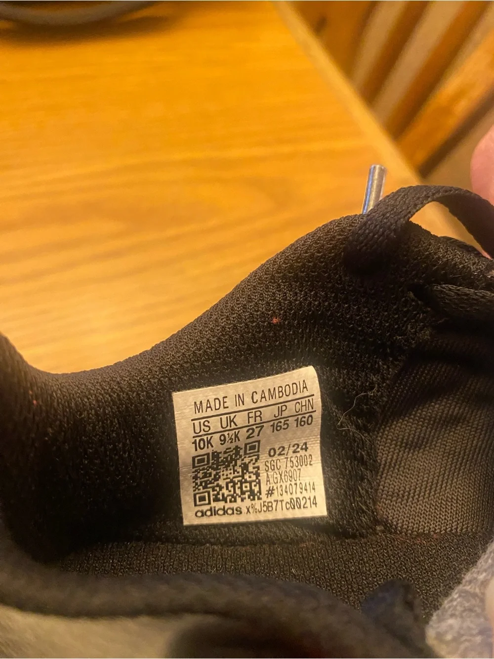 adidas Kids Black and Pink Striped Sneakers